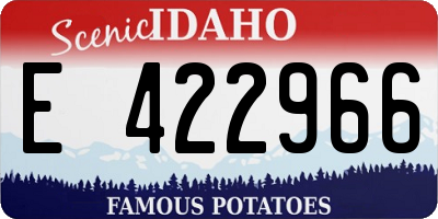 ID license plate E422966