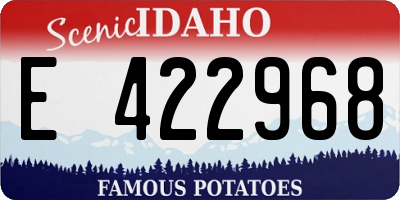 ID license plate E422968