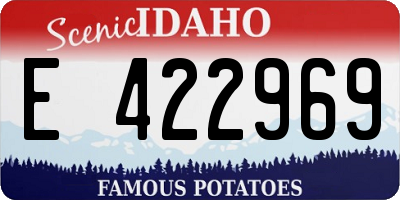 ID license plate E422969