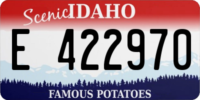 ID license plate E422970
