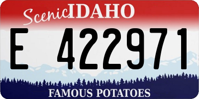 ID license plate E422971