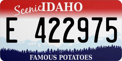 ID license plate E422975