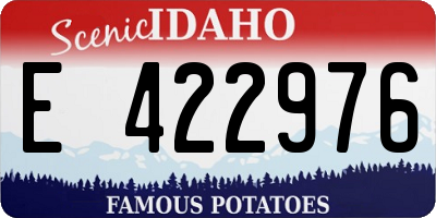 ID license plate E422976
