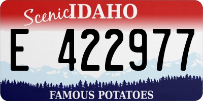ID license plate E422977
