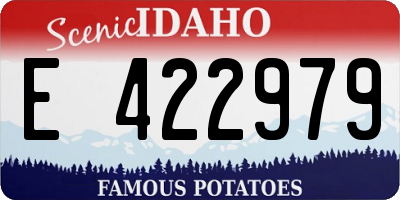 ID license plate E422979