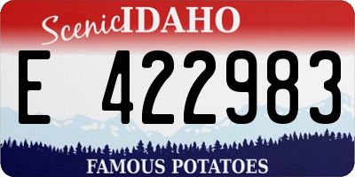 ID license plate E422983
