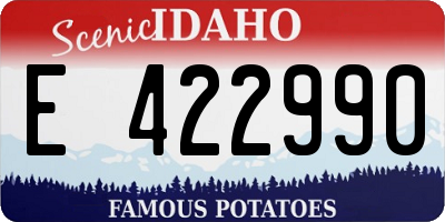 ID license plate E422990
