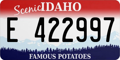 ID license plate E422997