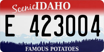 ID license plate E423004