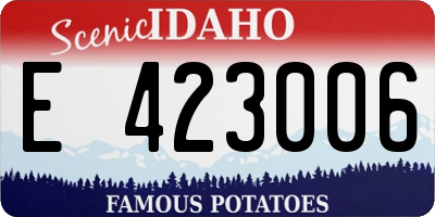 ID license plate E423006