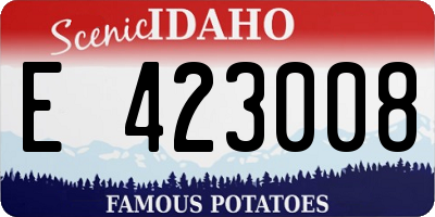 ID license plate E423008