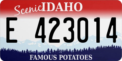 ID license plate E423014