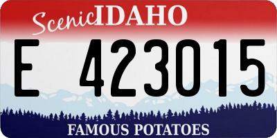 ID license plate E423015