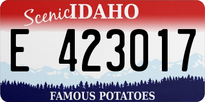 ID license plate E423017