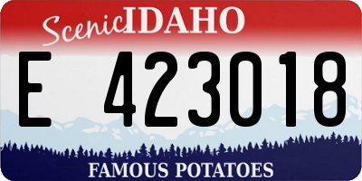 ID license plate E423018
