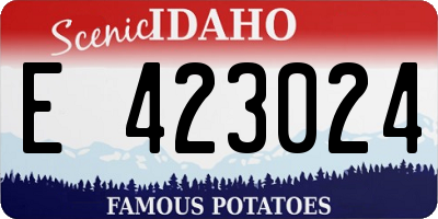 ID license plate E423024