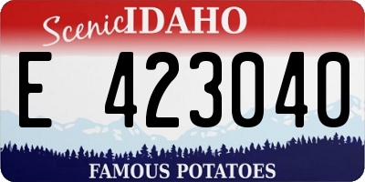 ID license plate E423040