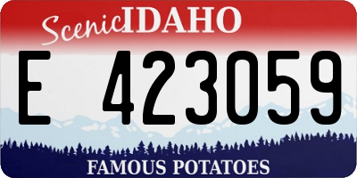 ID license plate E423059