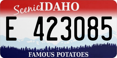 ID license plate E423085