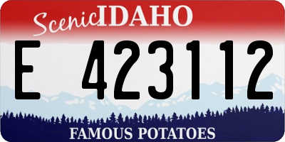 ID license plate E423112
