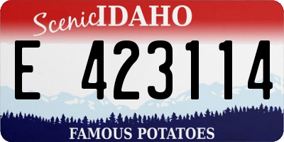 ID license plate E423114