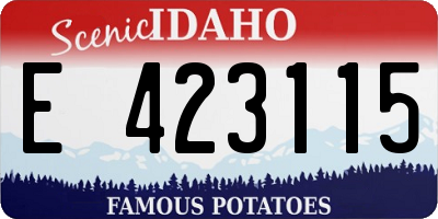 ID license plate E423115