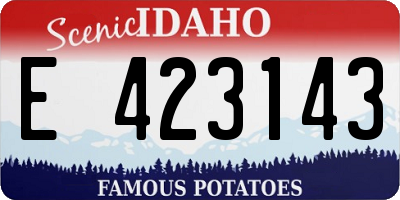 ID license plate E423143
