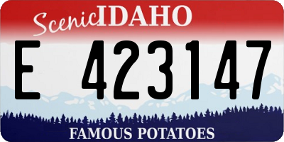 ID license plate E423147