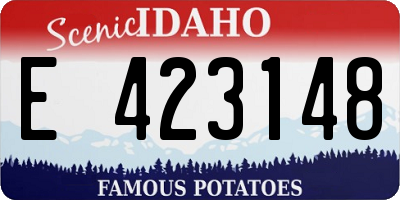 ID license plate E423148