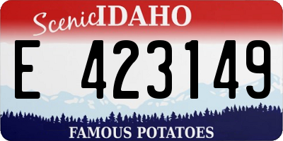 ID license plate E423149