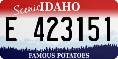 ID license plate E423151