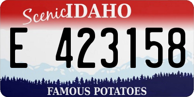 ID license plate E423158