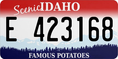ID license plate E423168