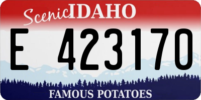 ID license plate E423170