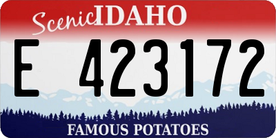 ID license plate E423172