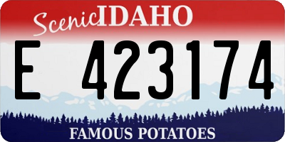 ID license plate E423174