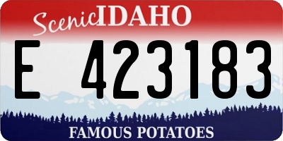 ID license plate E423183