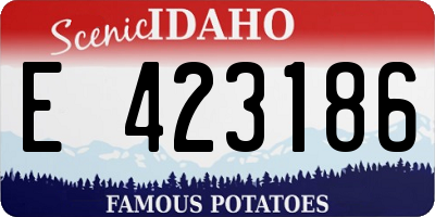 ID license plate E423186