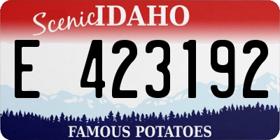ID license plate E423192