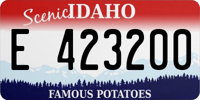 ID license plate E423200