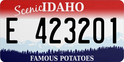ID license plate E423201