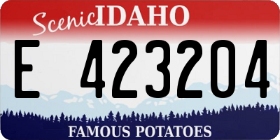 ID license plate E423204