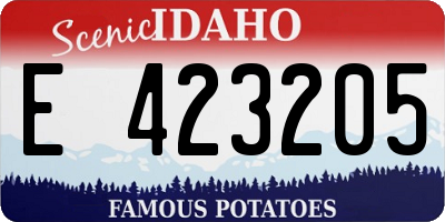 ID license plate E423205