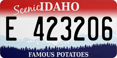 ID license plate E423206