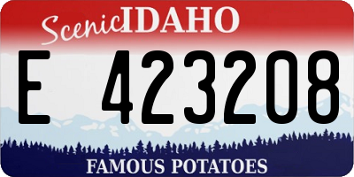 ID license plate E423208