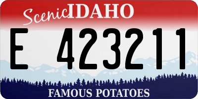 ID license plate E423211