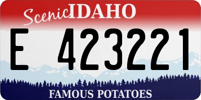 ID license plate E423221