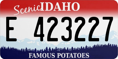 ID license plate E423227