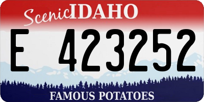 ID license plate E423252