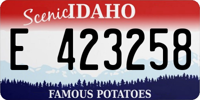 ID license plate E423258